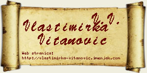 Vlastimirka Vitanović vizit kartica